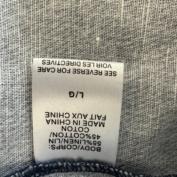CAMI NYC Belkis Linen/Cotton Denim Button up Shirt- SzL - Picture 7 of 13
